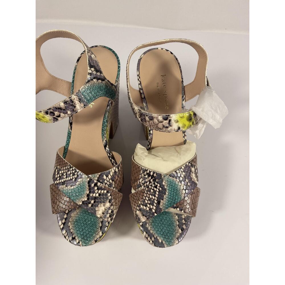 Kate Spade Shoes Women's Size 8.5 Grace Lemon Sorbet Platform Heels New - Picture 7 of 9